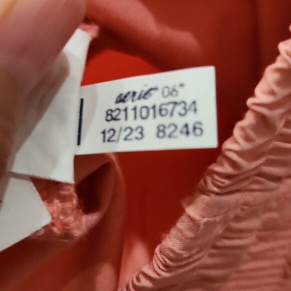 Aerie High Waisted Go-For-It Baggy Cargo Pant, Spicy Coral, Size S - Picture 7 of 10